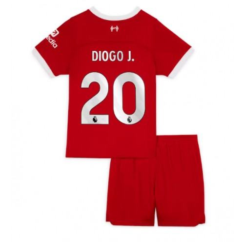 Dětský fotbalový dres Liverpool Diogo Jota #20 2023-24 Domácí Krátký Rukáv (+ trenýrky)